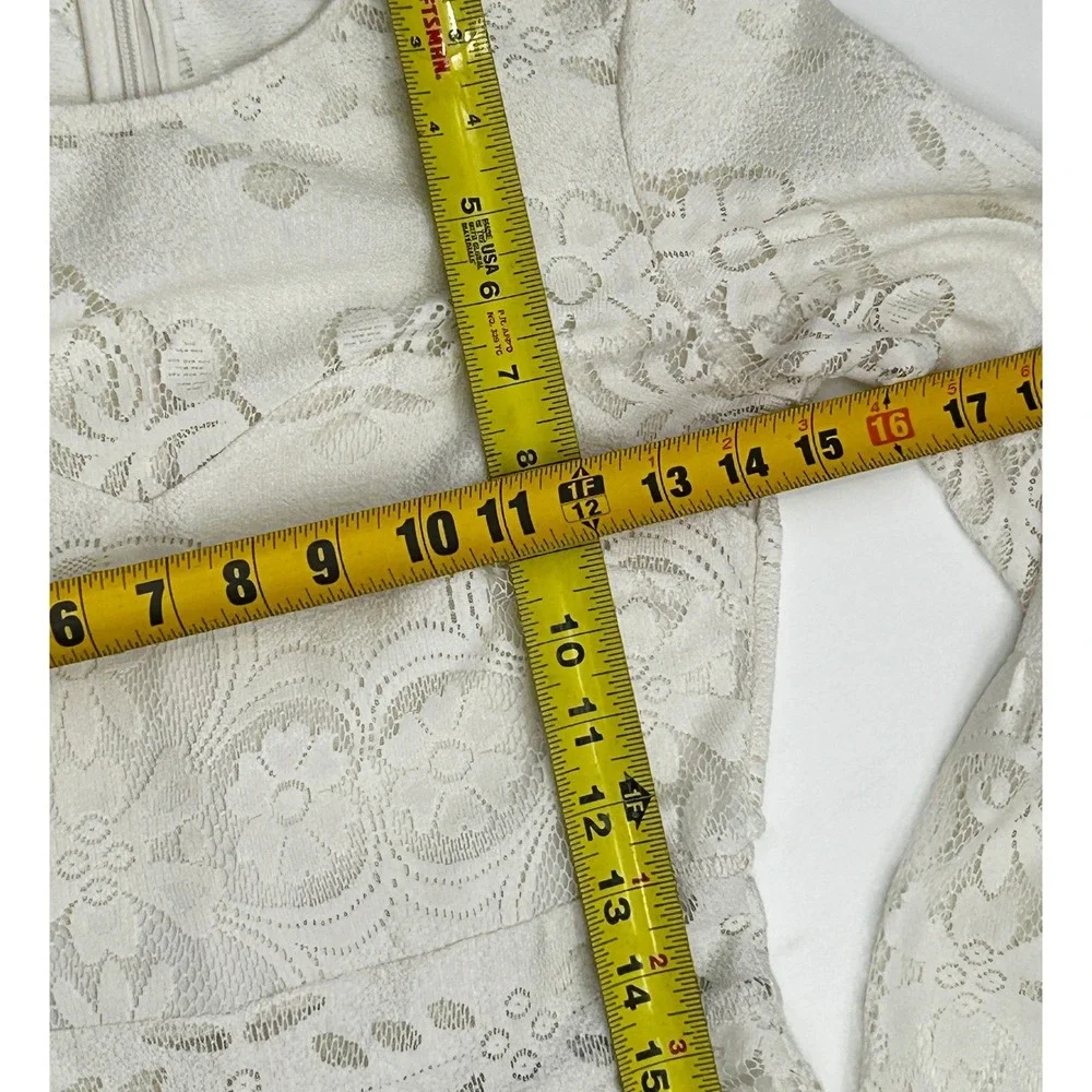 Topshop Ivory Lace Bell Sleeve Dress Size 4 Boho Cottagecore‎ Coquette Whimsical